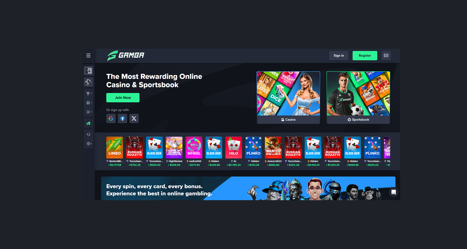 Gamba.com (Clone) Casino Script & Sportsbook